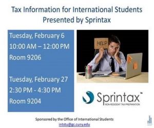 Tax Information For International Students - Political Science | The ...