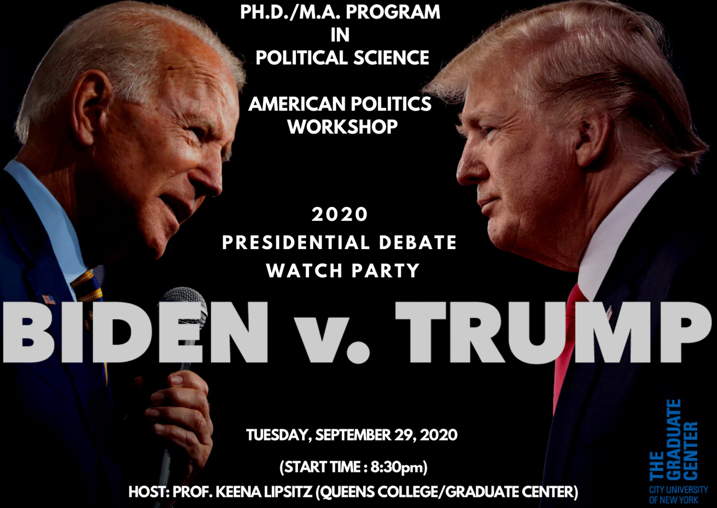 Election Series: Presidential Debate Watch Party: Tuesday, September 29, 8:30PM