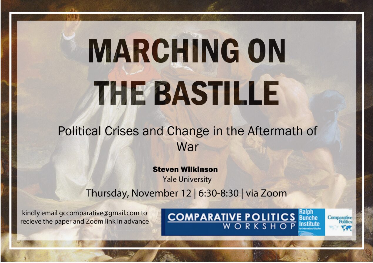 CPW: Steven Wilkinson, "Marching on the Bastille," Thursday, November 12, 6:30PM